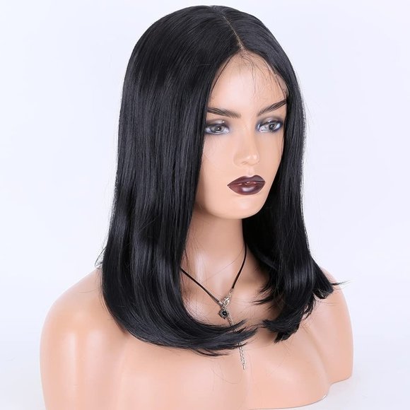 Short Bob Black 13×4 Lace Front Wig For Women